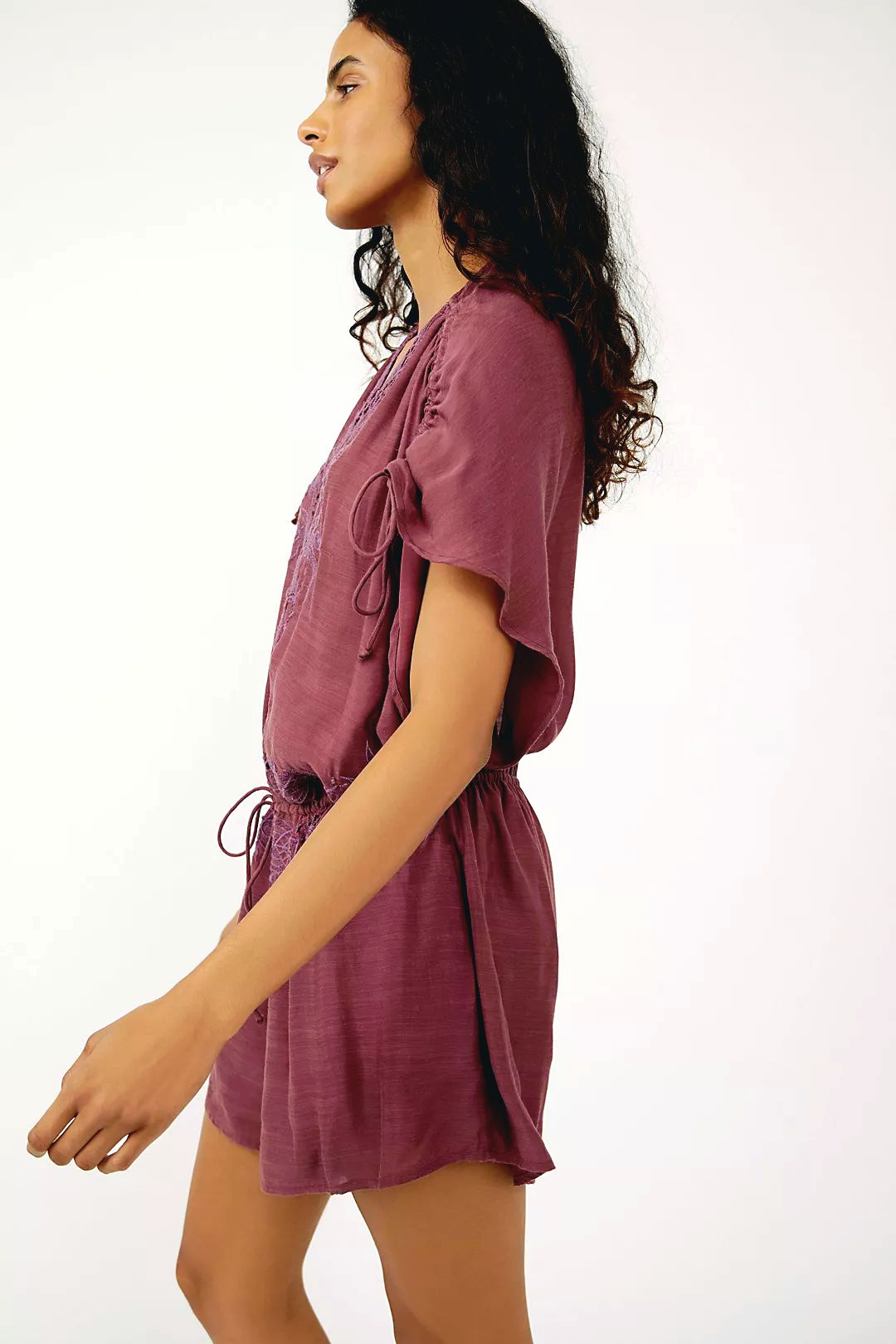 FREE PE⚪️PLE Weila Romper Plum Floral