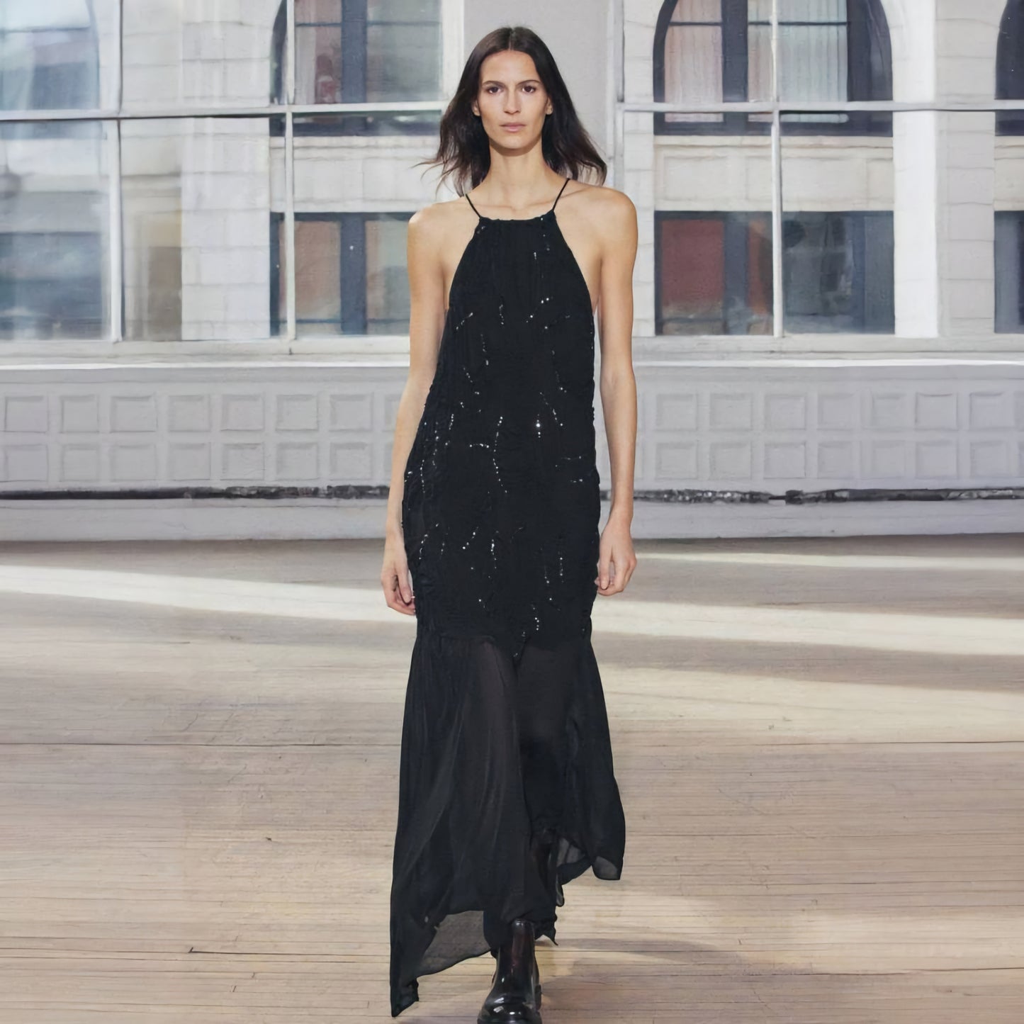 Zara SEQUINNED Halter Dress (Surplus)
