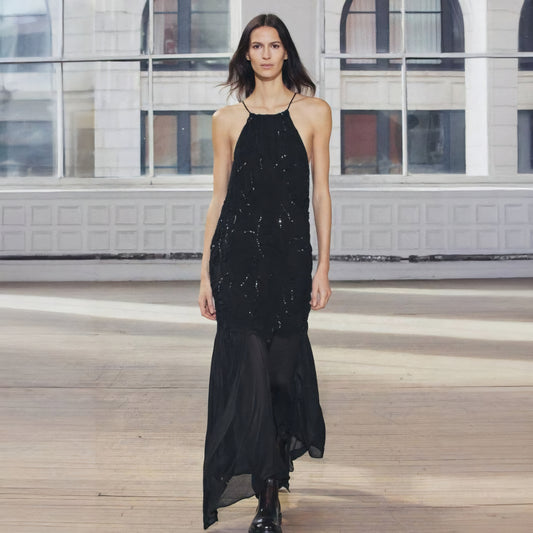 Zara SEQUINNED Halter Dress (Surplus)