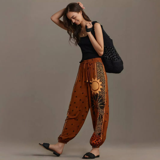 Farm Rio x Anthropologie Printed Balloon Pants (Surplus) Drawstring missing
