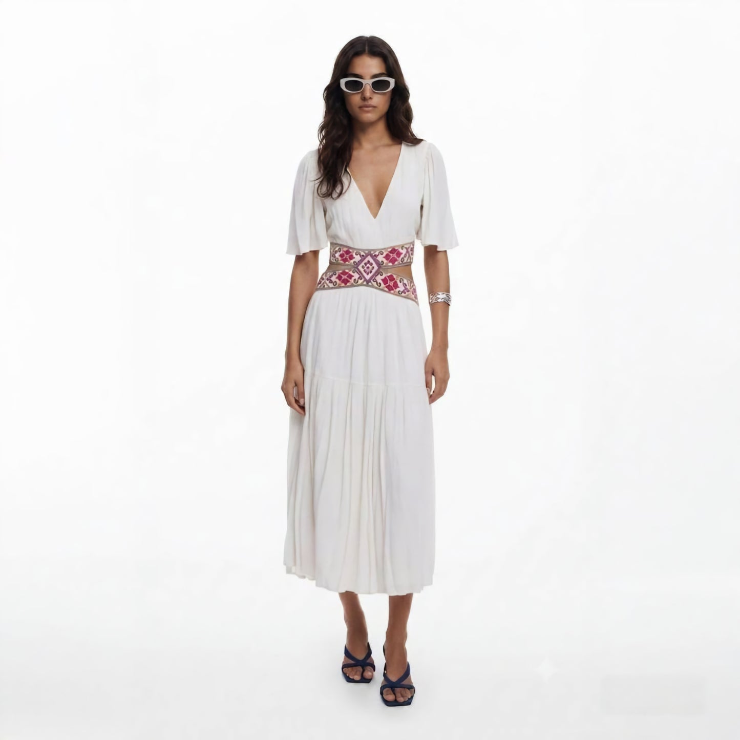 Desigual (surplus) Embroidered cut-out dress