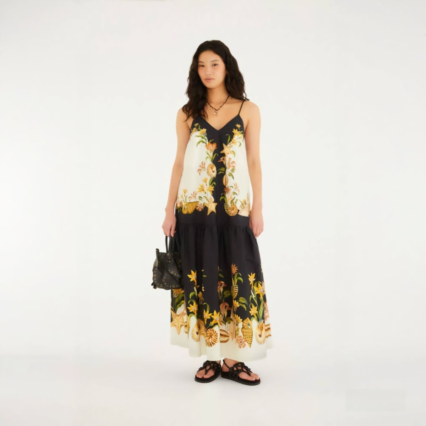 Farm Rio (Surplus) Surreal Shell Print Cropped Dress