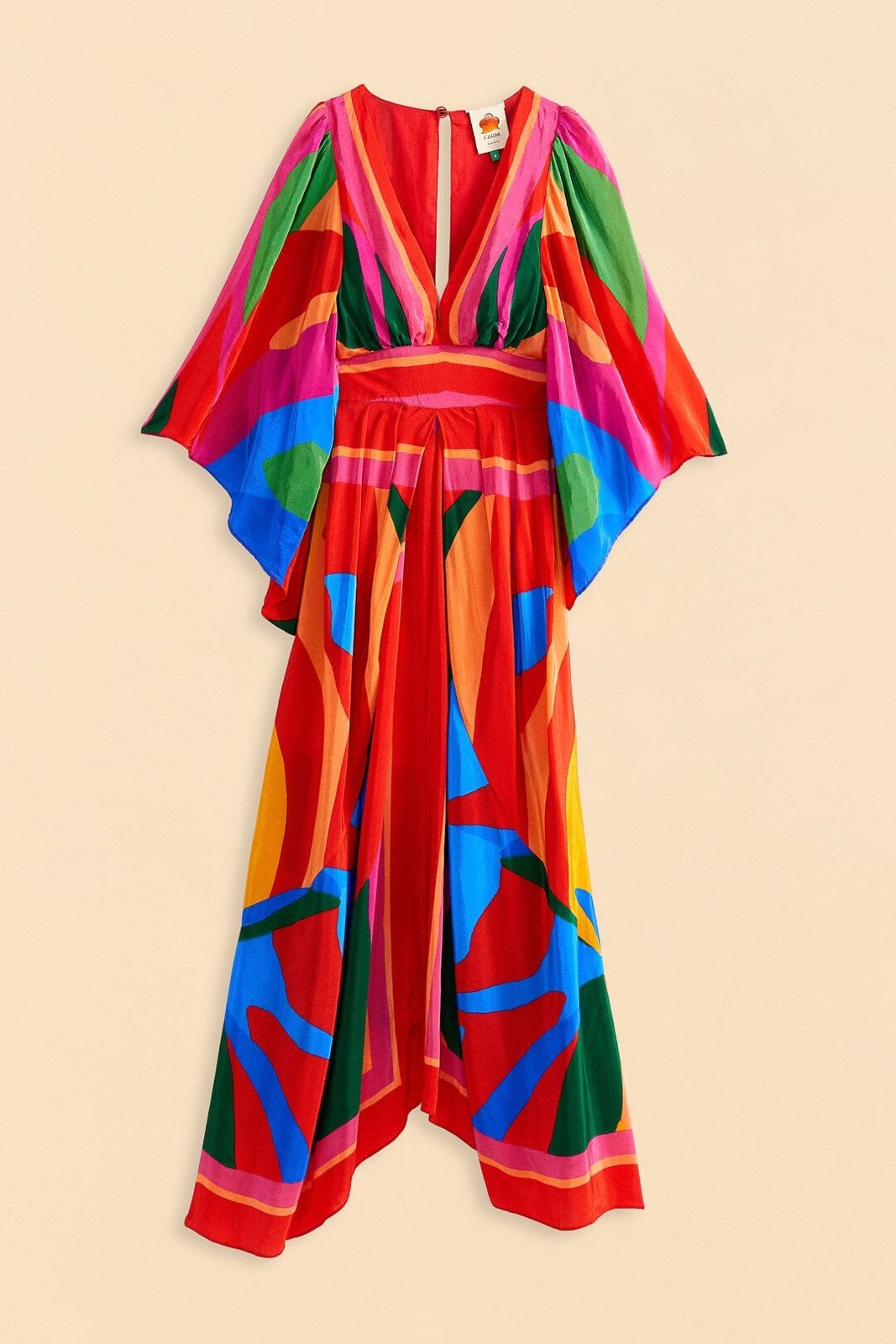 Farm Rio Colorful Leaves Midi Dress