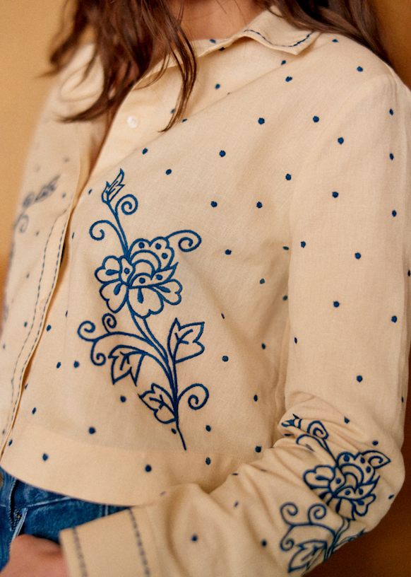 SEZANE Maellie Shirt - Sézane x Lucia Vergara (Surplus)