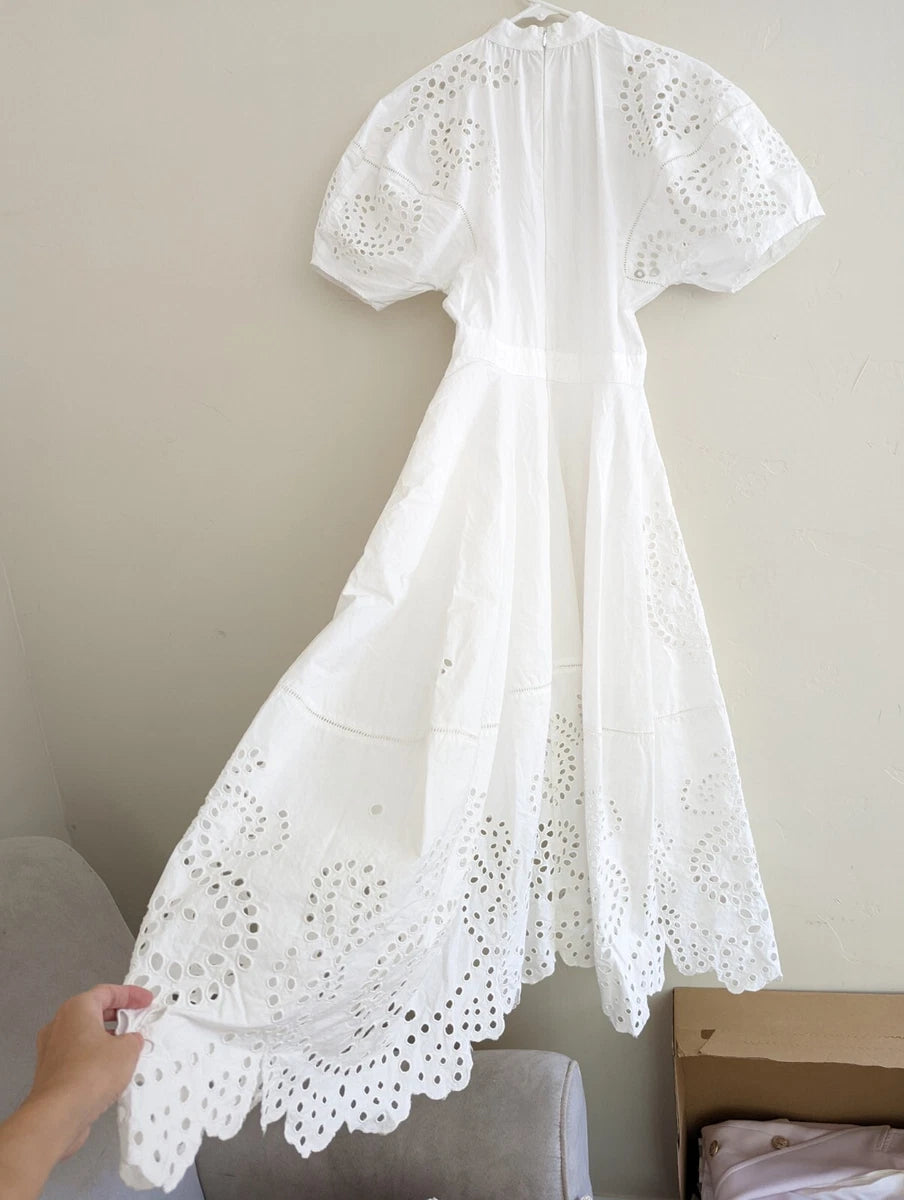 ZARA Embroidered Poplin Dress (Surplus)