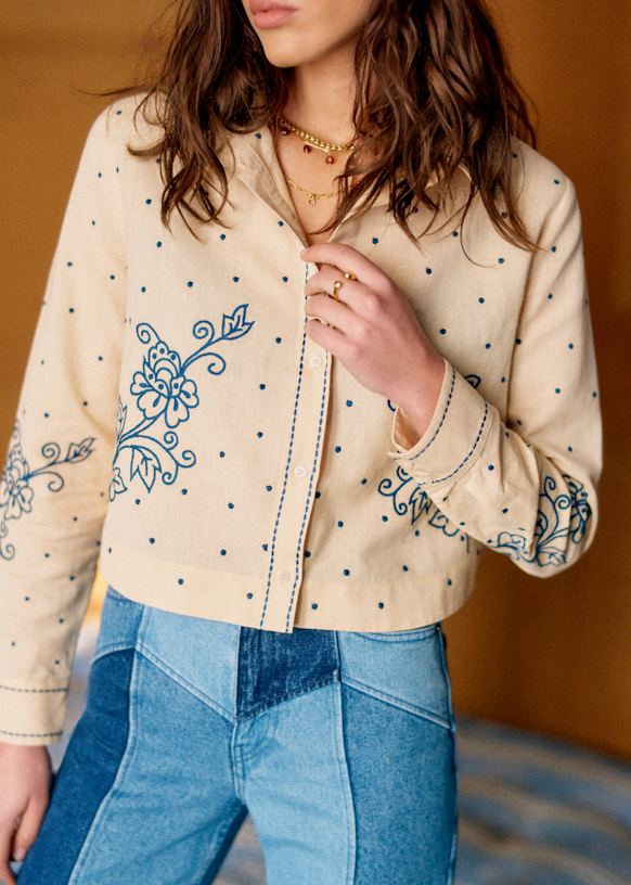 SEZANE Maellie Shirt - Sézane x Lucia Vergara (Surplus)